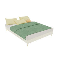 BETTGESTELL 140/200 cm beige aus Stoff und Metall in modernem Design - Beige, Textil (140/200cm) - OKWISH