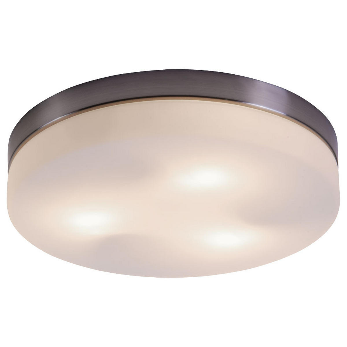 LED DECKENLEUCHTE Opal Glas Weiß Nickel-matt - Weiß, Glas (30/30/6.5cm) - Globo Lighting