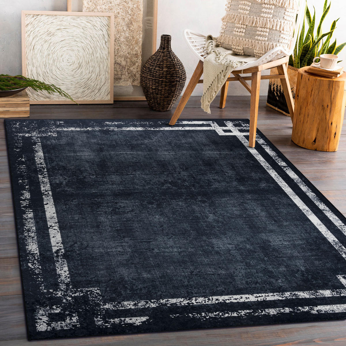 TEPPICH Andre 120/170 cm - Schwarz, Textil (120/170cm) - rugsX