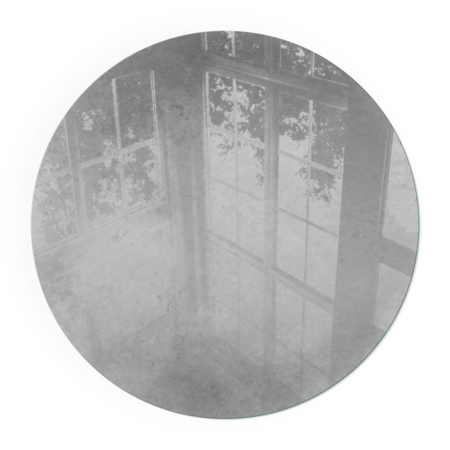 GLASPLATTE für Kamin Ø 60 cm - Grau, Glas (60/60/0.4cm) - TULUP