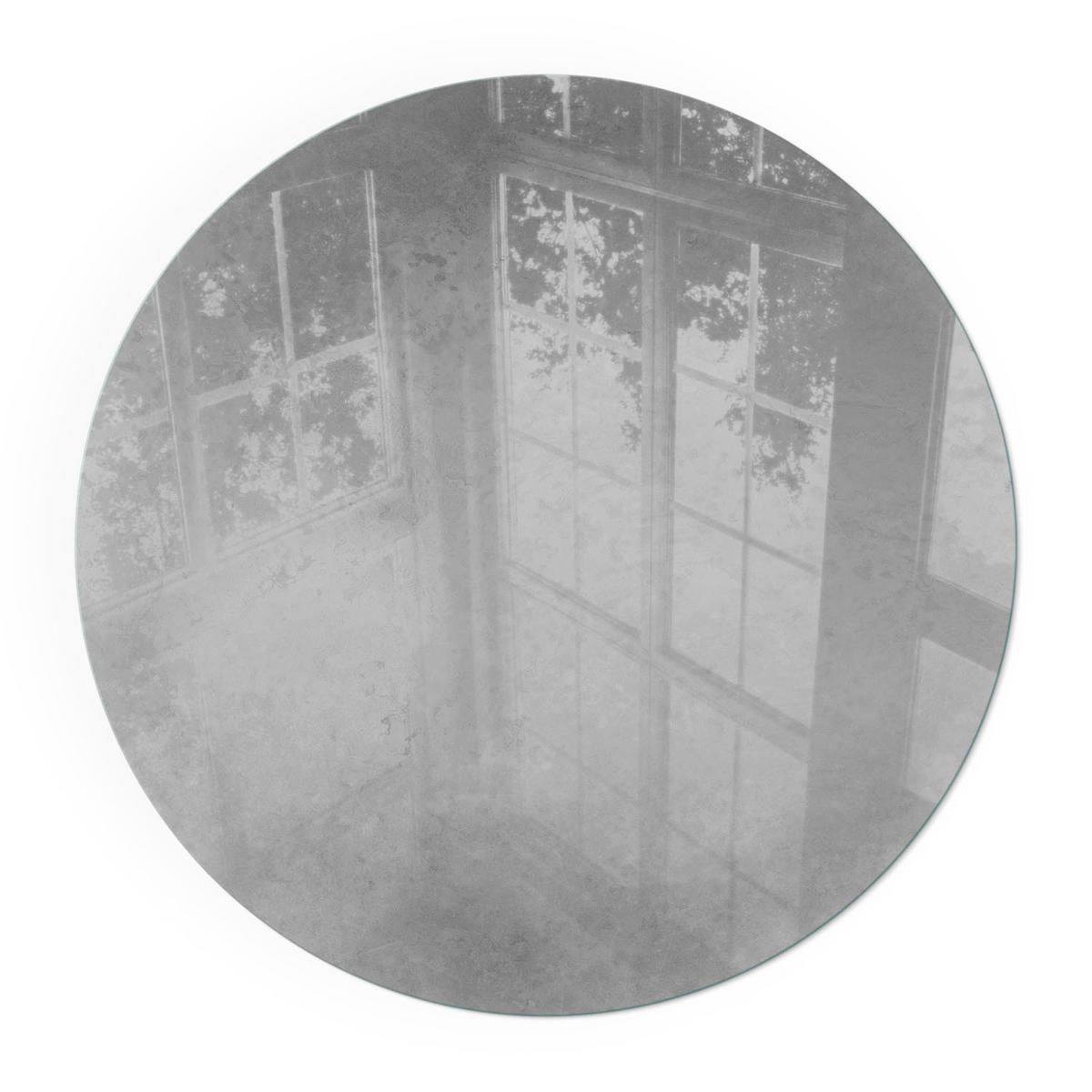 GLASPLATTE für Kamin Ø 60 cm - Grau, Glas (60/60/0.4cm) - TULUP