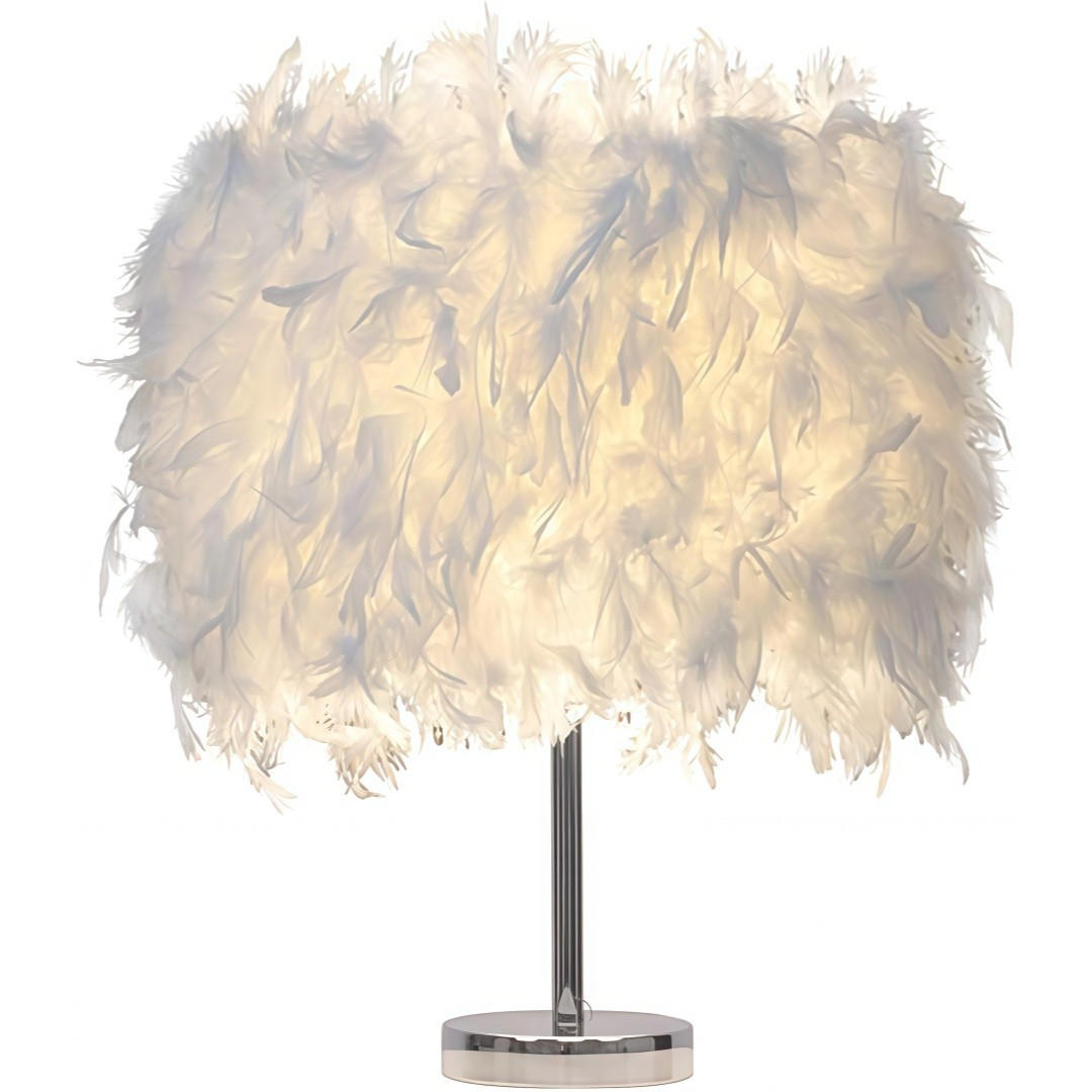 TISCHLEUCHTE Federdesign Modern Nachtlicht - Weiß, Naturmaterialien (25/35/25cm) - Weltevree