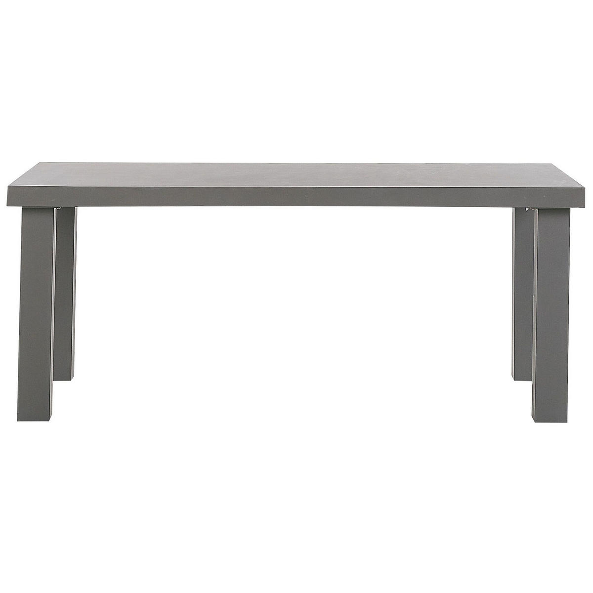 GARTENMÖBEL SET Beton grau Tisch mit 2 Bänken U-Form Taranto - Grau, Stein - Beliani