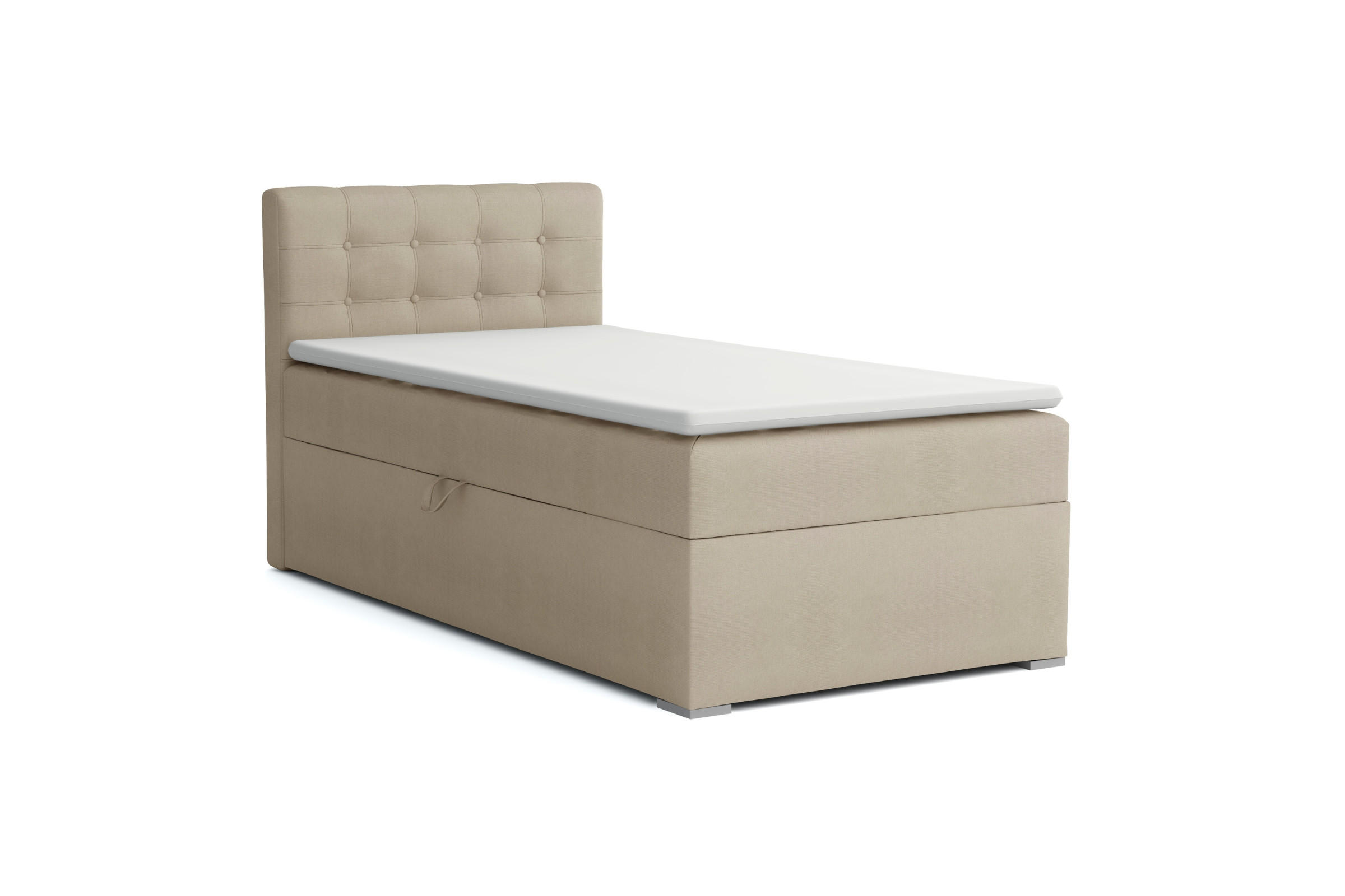 BOXBETT JUNG 3 90/200 Beige H4 Öffnung links - Beige, Holz/Holzwerkstoff (90/200cm) - Deine Möbel 24