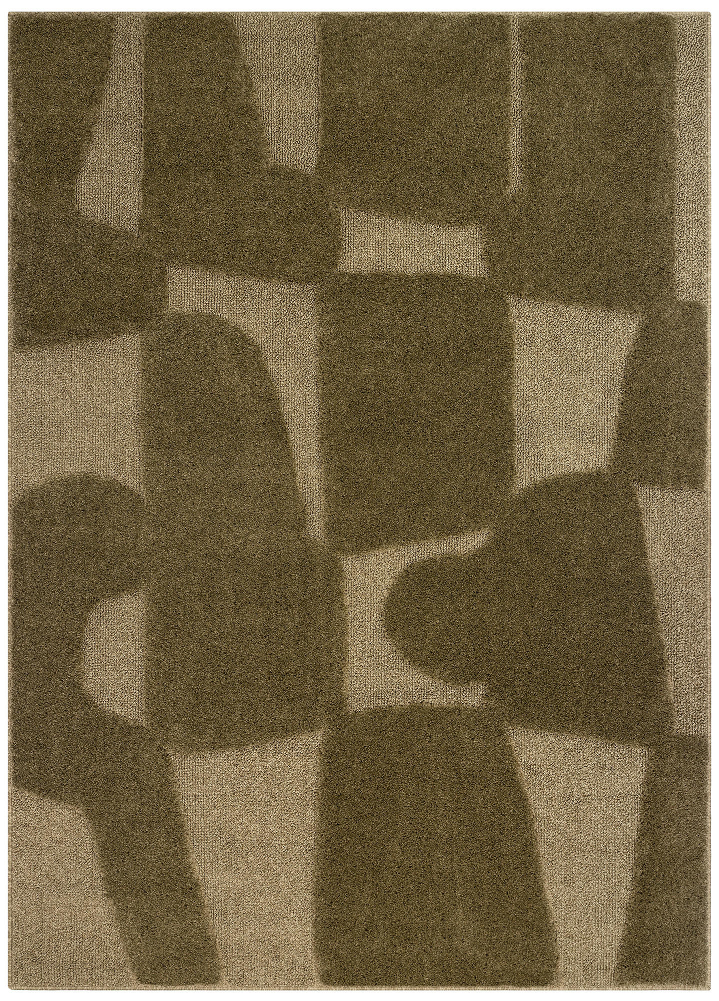 Tapiso Kurzflorteppich Olivgrün 200x300 cm