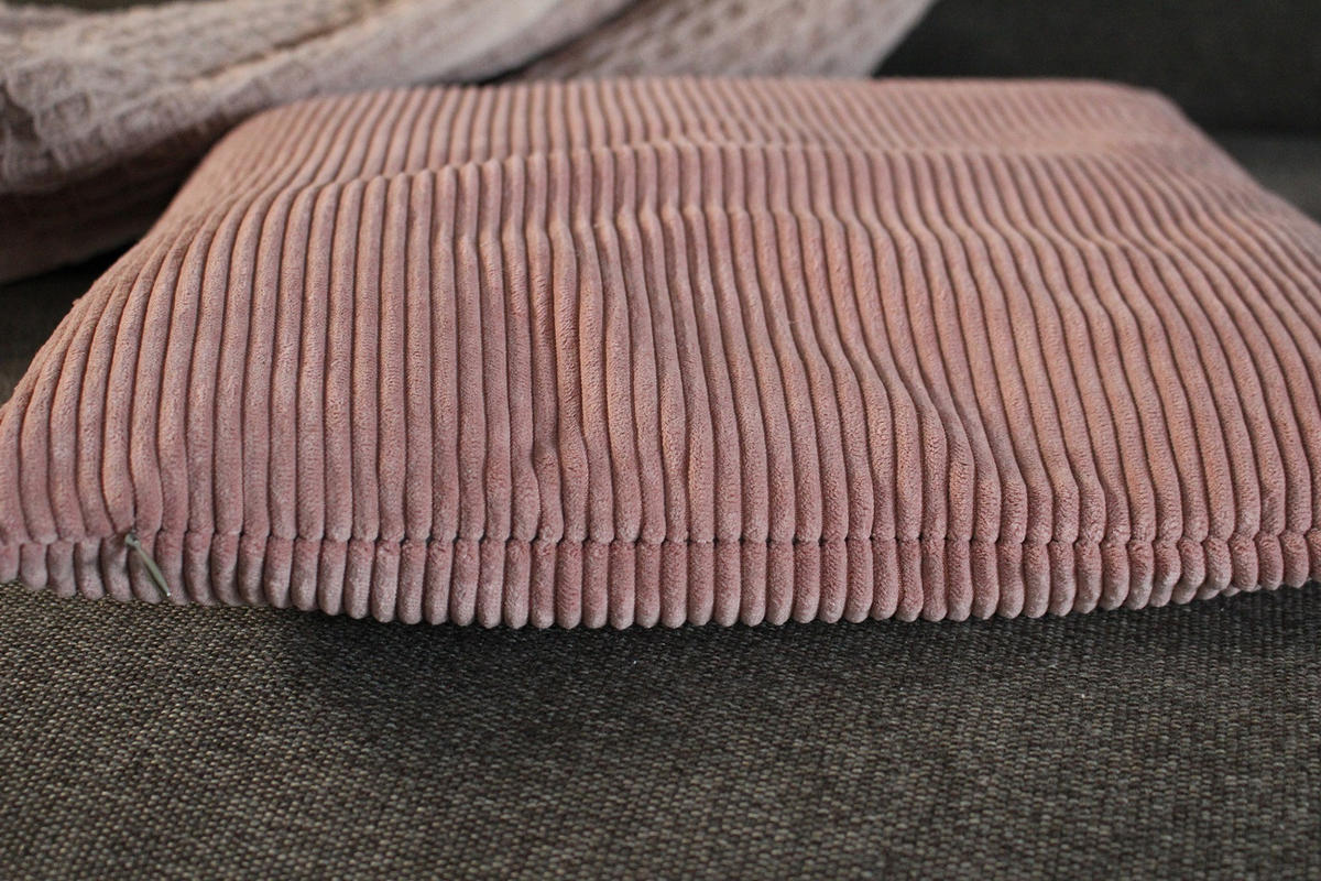 KISSENHÜLLE Inga Cord Look rose - Rosa, Textil (40/40cm) - Magma Heimtexx