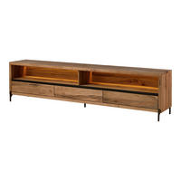 TV-BOARD Wild-/Zerreiche 242x47x60 natur geölt MONTREUX LUX #112 - Naturfarben, Holz (242/60/47cm) - Massivmoebel24