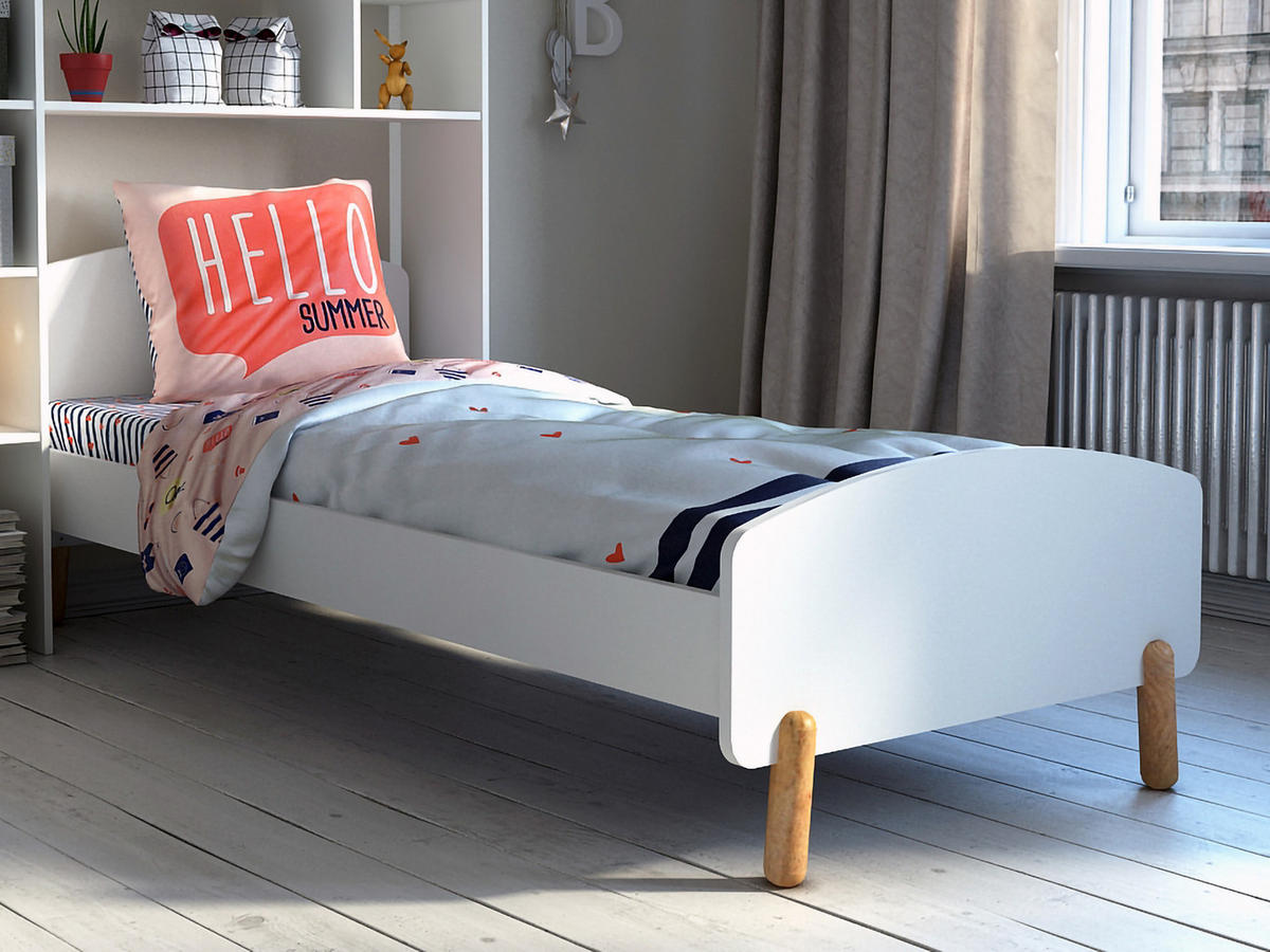 KINDERBETT Rydik inkl. Lattenrost - Weiß, Holz (90/200cm) - TPFLiving