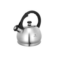 WASSERKESSEL mit Pfeife 1,8l 7741 - Silberfarben, Metall (24cm) - Kinghoff 