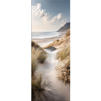 GLASBILD 30x80 cm Strand und Meer - Beige, Glas (30/80cm) - artissimo