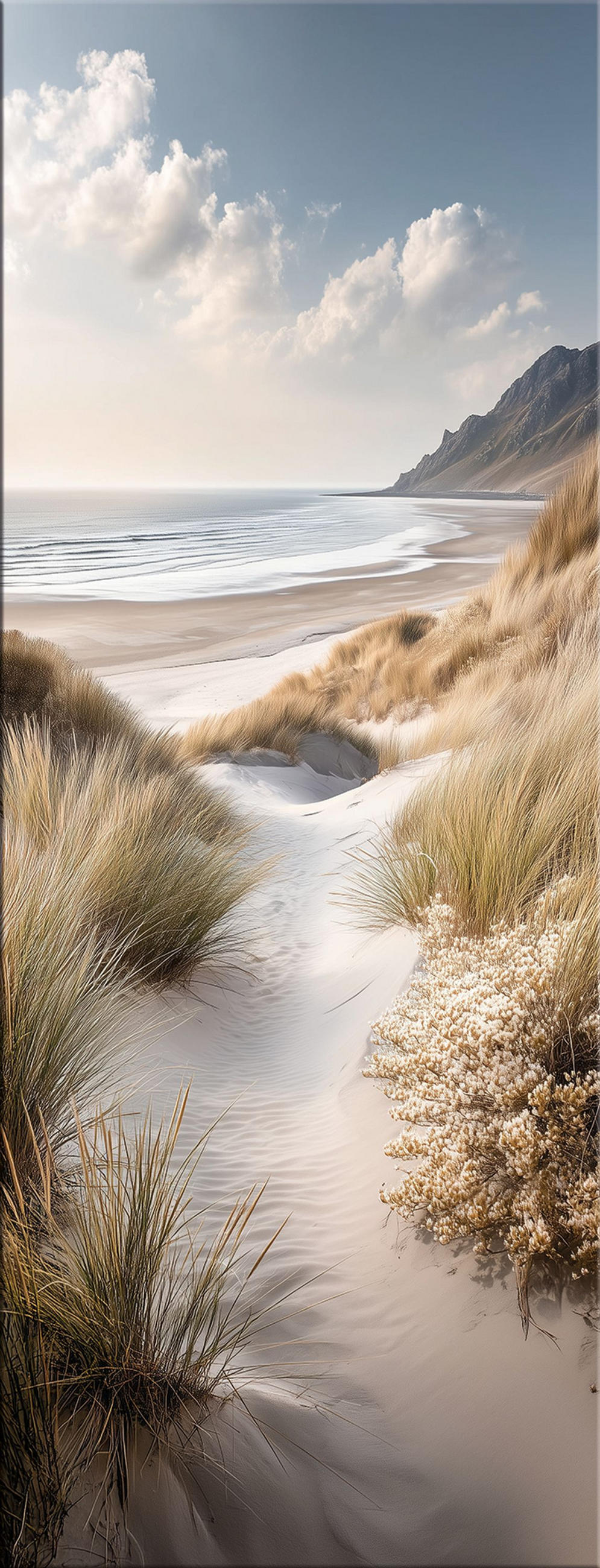 GLASBILD 30x80 cm Strand und Meer - Beige, Glas (30/80cm) - artissimo