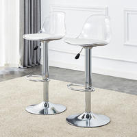BARHOCKER 2er-Set Weiß und Silber mit Rückenlehne, höhenverstellbar und drehbar - Weiß, Metall (33/82/40.5cm) - PANGIVO