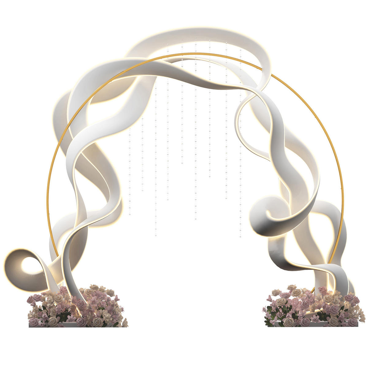 ROSENBOGEN DE-18319 280/60/258 cm, für Hochzeit & Events Gold - Goldfarben, Metall (280/258/60cm) - ComfortXL