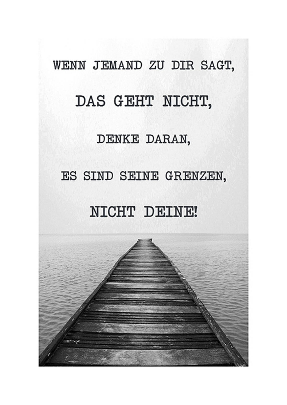 POSTER DIN A4 21x29,7 cm Spruch Motivation schwarz weiß - Anthrazit, Papier (21/29.7/2cm) - artissimo