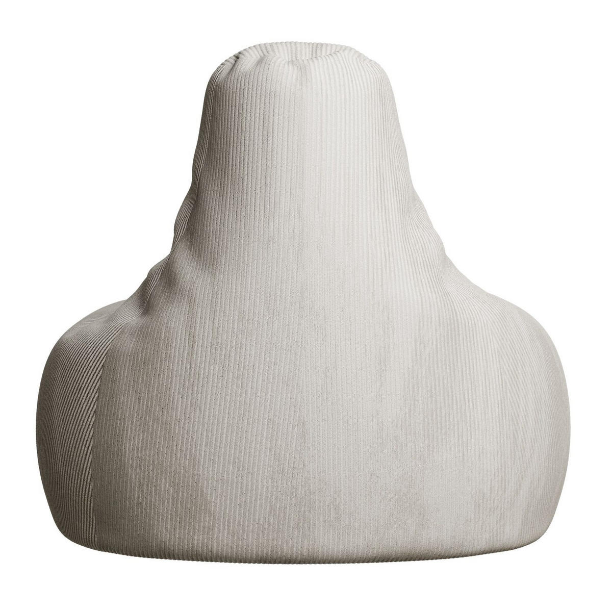 SITZSACK Chillex mit Hocker L Cord beige - Beige, Textil (75/84/79cm) - Juskys