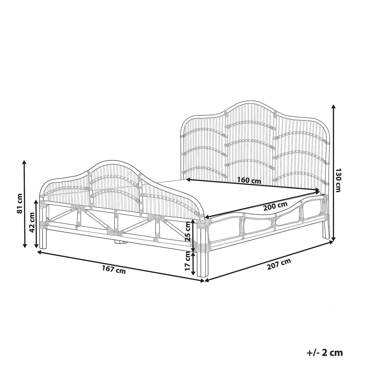 DOPPELBETT 160/200cm Heller Holzfarbton Domeyrot - Hellbraun, Naturmaterialien (160/200cm) - Beliani