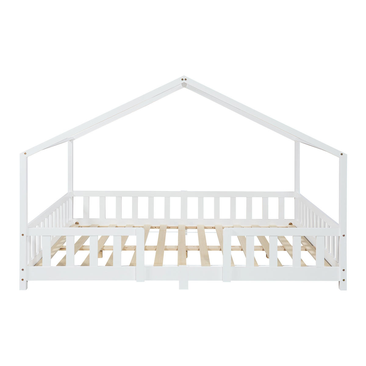 HAUSBETT Treviolo - Weiß, Holz (140/200cm) - [en.casa]