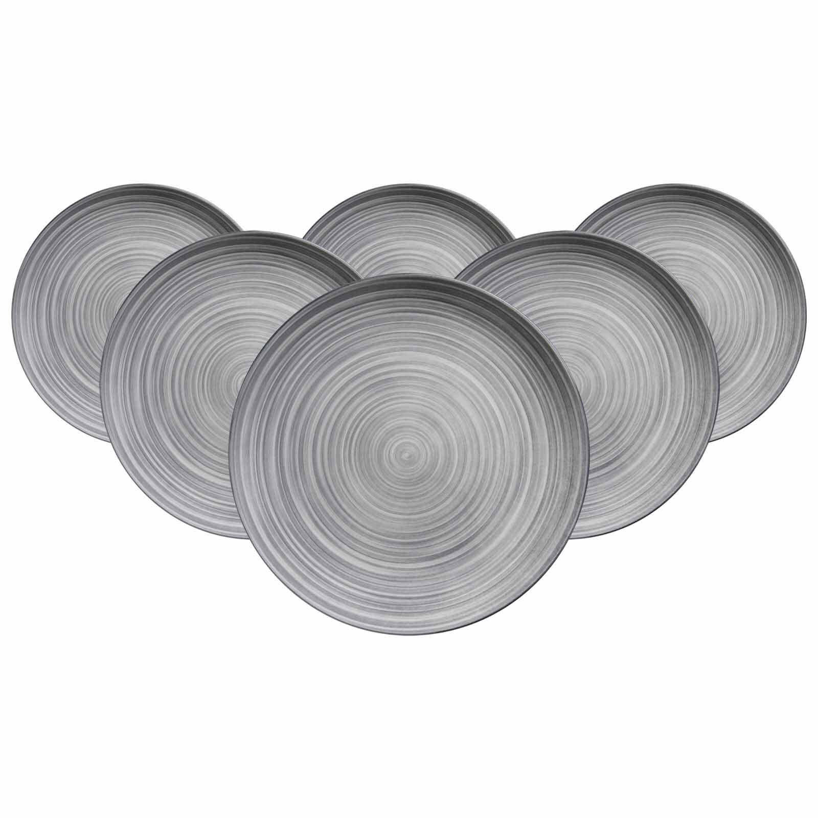 DESSERTTELLER Sendai Wirbel grau ø 21 cm 6er Set - Grau, Keramik (21cm) - Ritzenhoff Breker