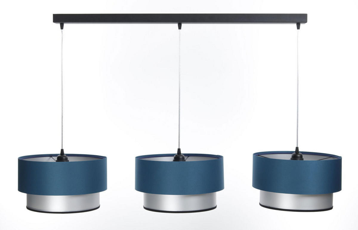 HÄNGELEUCHTE Blau 30/88 cm - Silberfarben, Kunststoff (30/2.6/88cm) - ONZENO