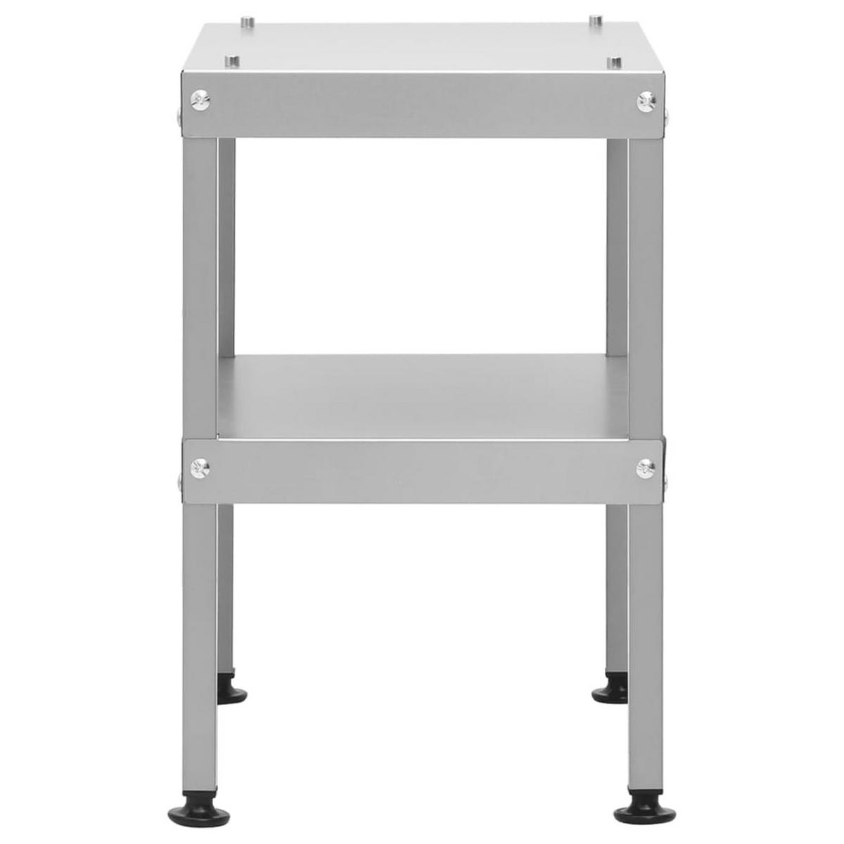 TISCH Für Räucherofen 40/28/44,5 Cm Verzinkter Stahl - Silberfarben, Metall (28/44.5/40cm) - vidaXL