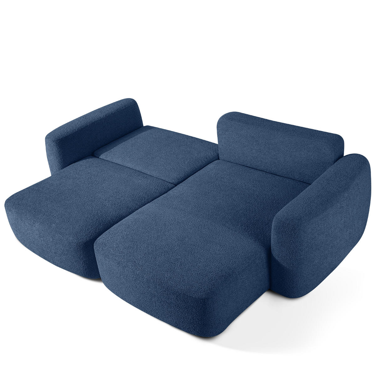 SITZGARNITUR ELOSA - Dunkelblau, Holz/Textil (245/85/165cm) - KONSIMO®