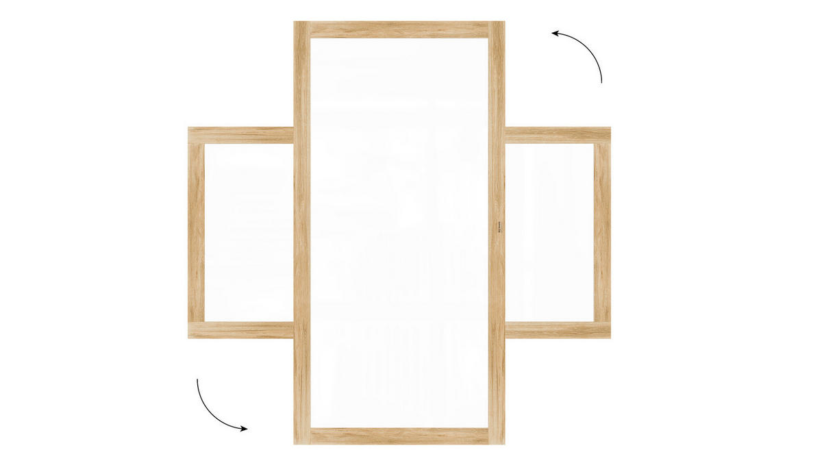 MAGNETISCHES Whiteboard, trocken abwischbar PREMIUM 200x100cm, massiver Rahmen im Eichendesign - Weiß, Metall (200/100/2cm) - ALLboards