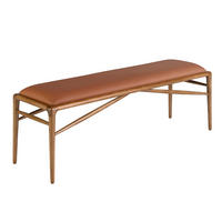 SITZBANK Braun Walnuss 130/40/43 cm - Walnussfarben/Braun, Leder (130/43/40cm) - ANGEL CERDA