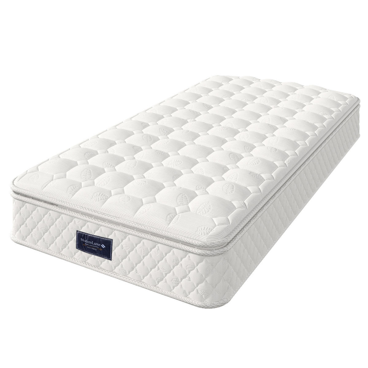 POLSTERBETT aus Leinen 90x200 cm in Beige mit LED & Matratze - Beige, Textil (90/200cm) - Modfu