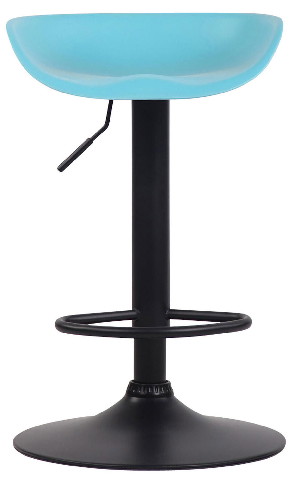 BARHOCKER Anna, Gestell schwarz, Kunststoff Blau - Blau/Schwarz, Kunststoff/Textil (52/77/43cm) - TPFLiving