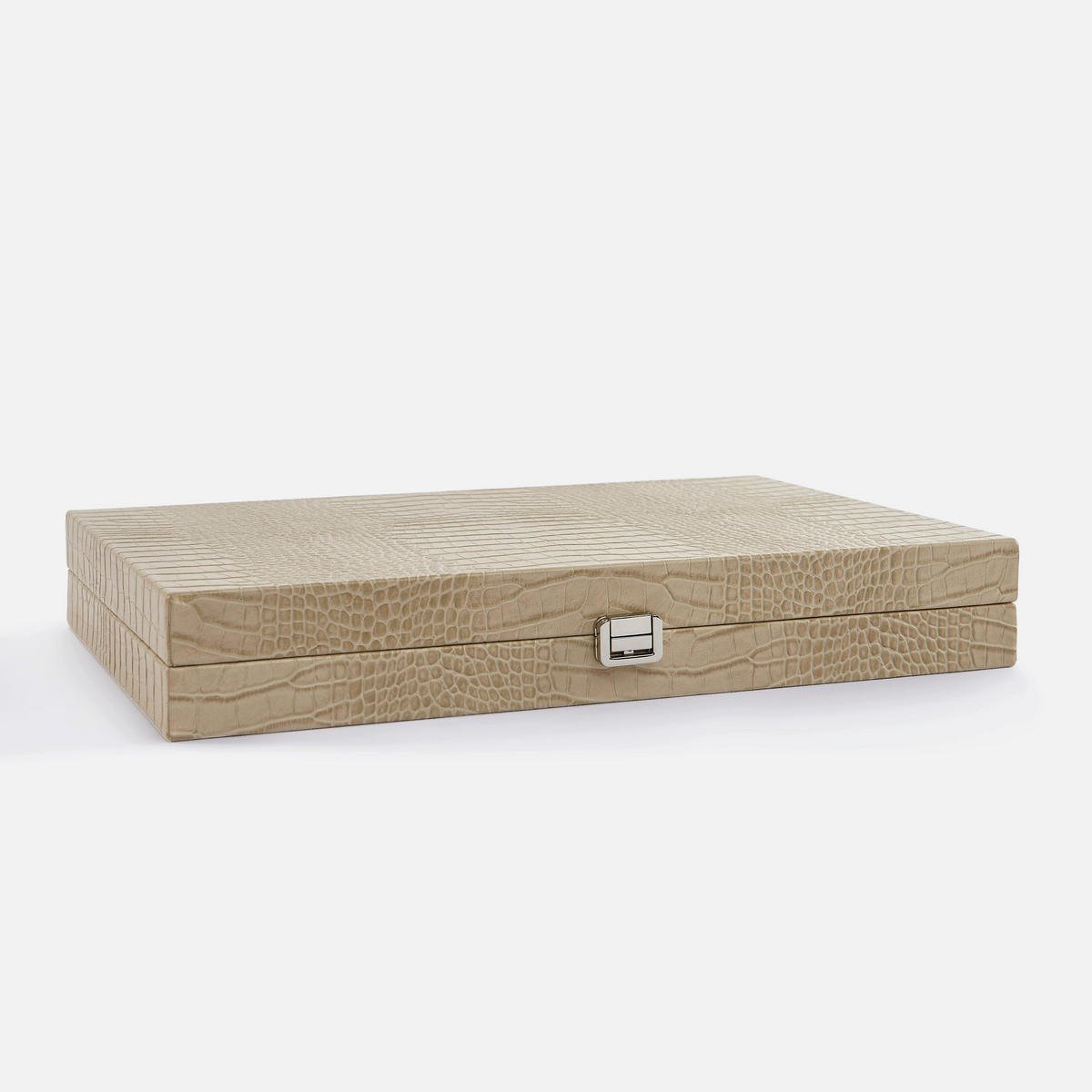 BACKGAMMON – Groß BACKGAMMON Leder Sandbeige 46cm - Beige, Leder (46/30.3cm) - Premium Interiors