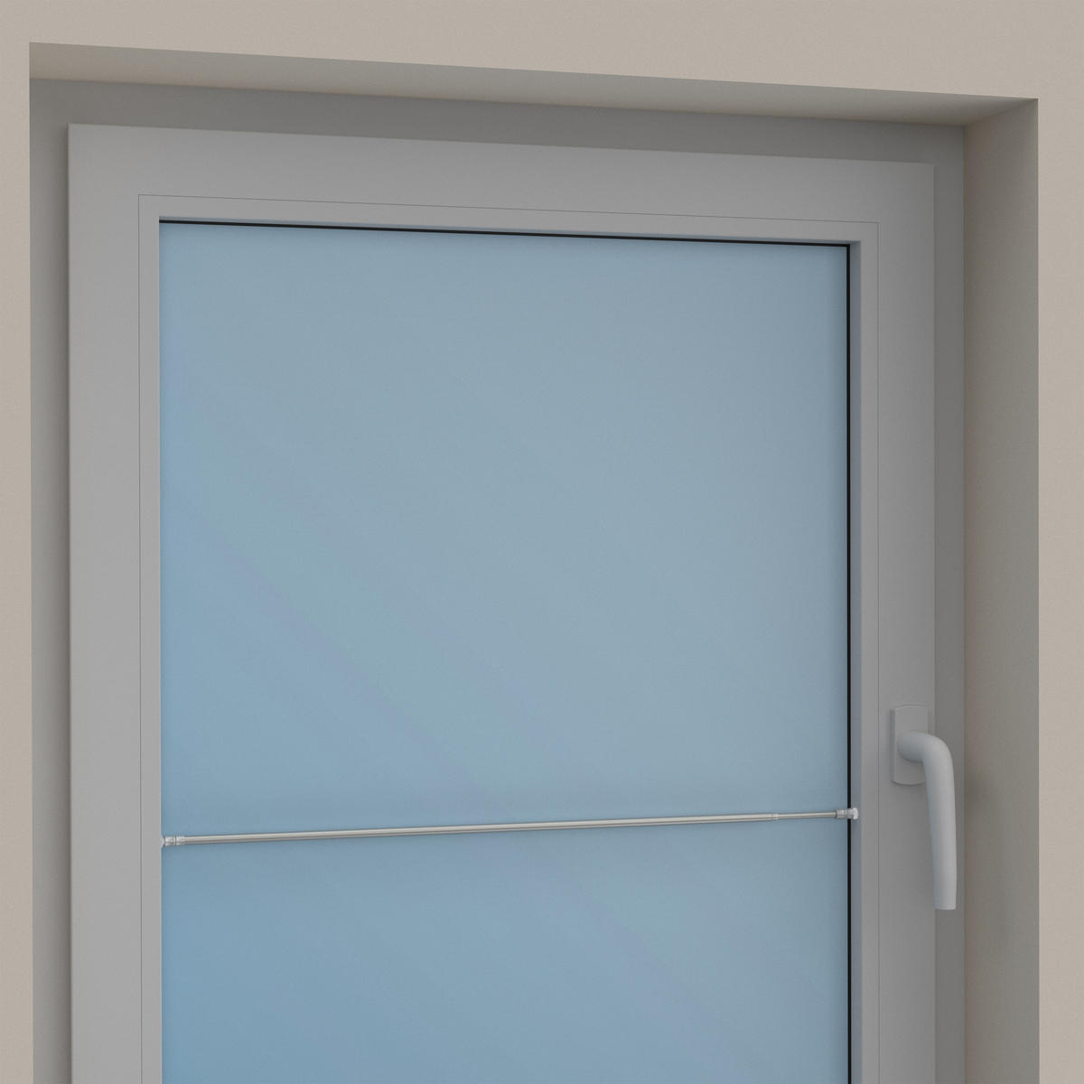 KLEMMSTANGE / SCHEIBENSTANGE Flexo 80-120 cm, 8 / 6 mm Ø, Silbergrau - Alufarben, Kunststoff/Metall (120cm) - INTERDECO