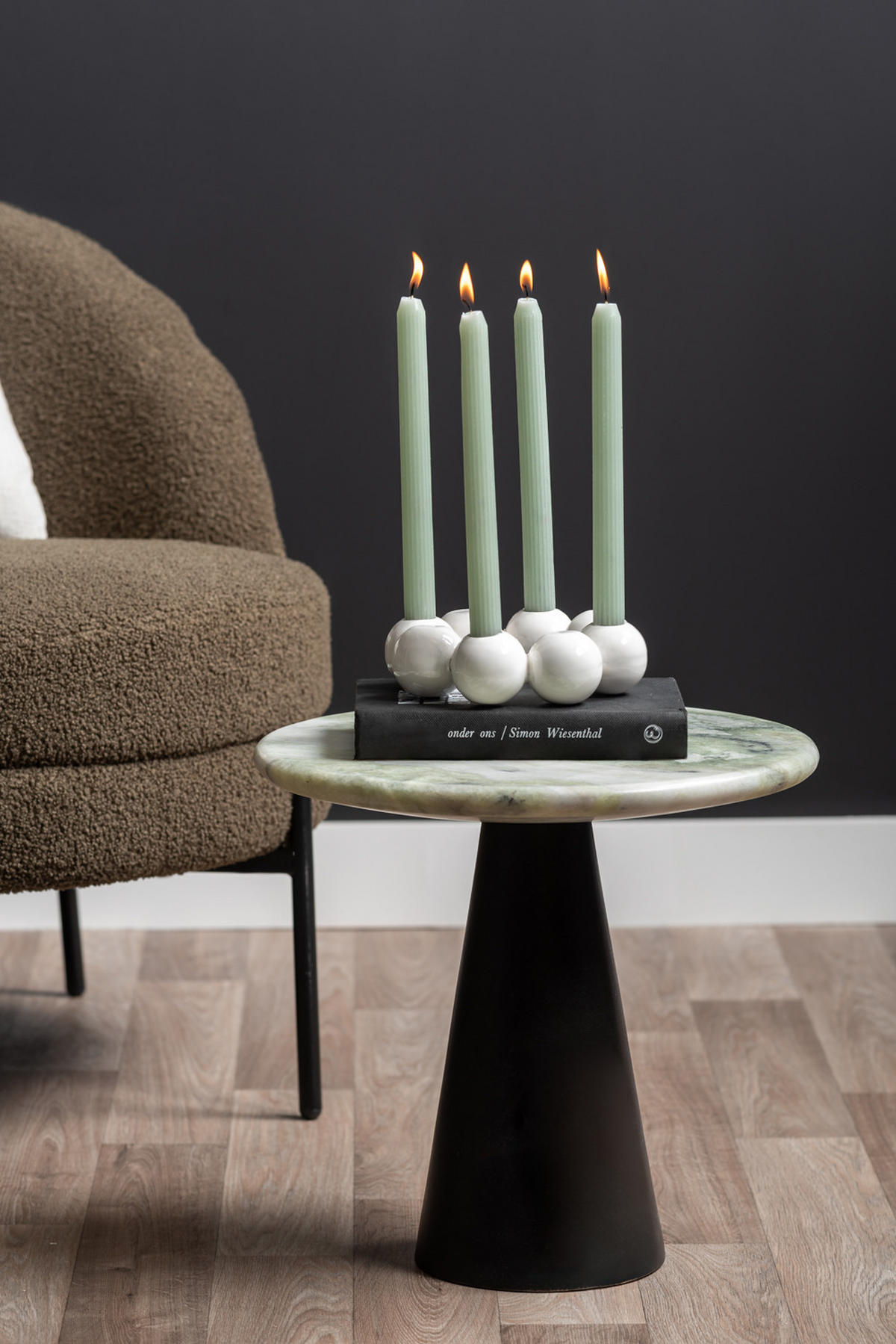 BEISTELLTISCH Force 40/40/38 cm - Grün, Naturmaterialien (40/40/38cm) - Leitmotiv