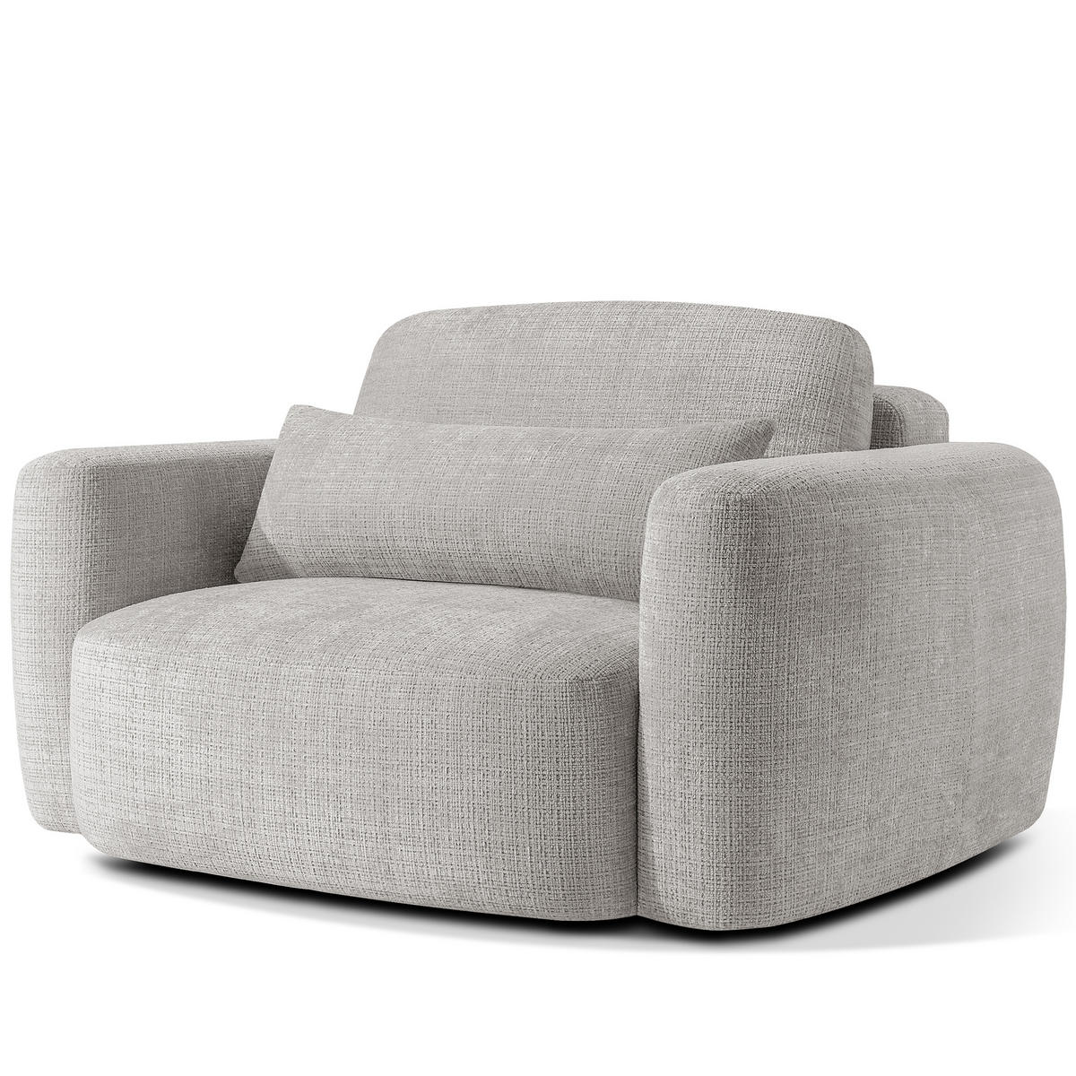 SESSEL ELOSA - Hellgrau, Holz/Textil (145/85/115cm) - KONSIMO®