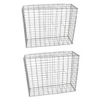 GABIONENKÖRBE 100 x 95 x 30cm / 2 Körbe - Alufarben, Metall (100/1cm) - Monstershop
