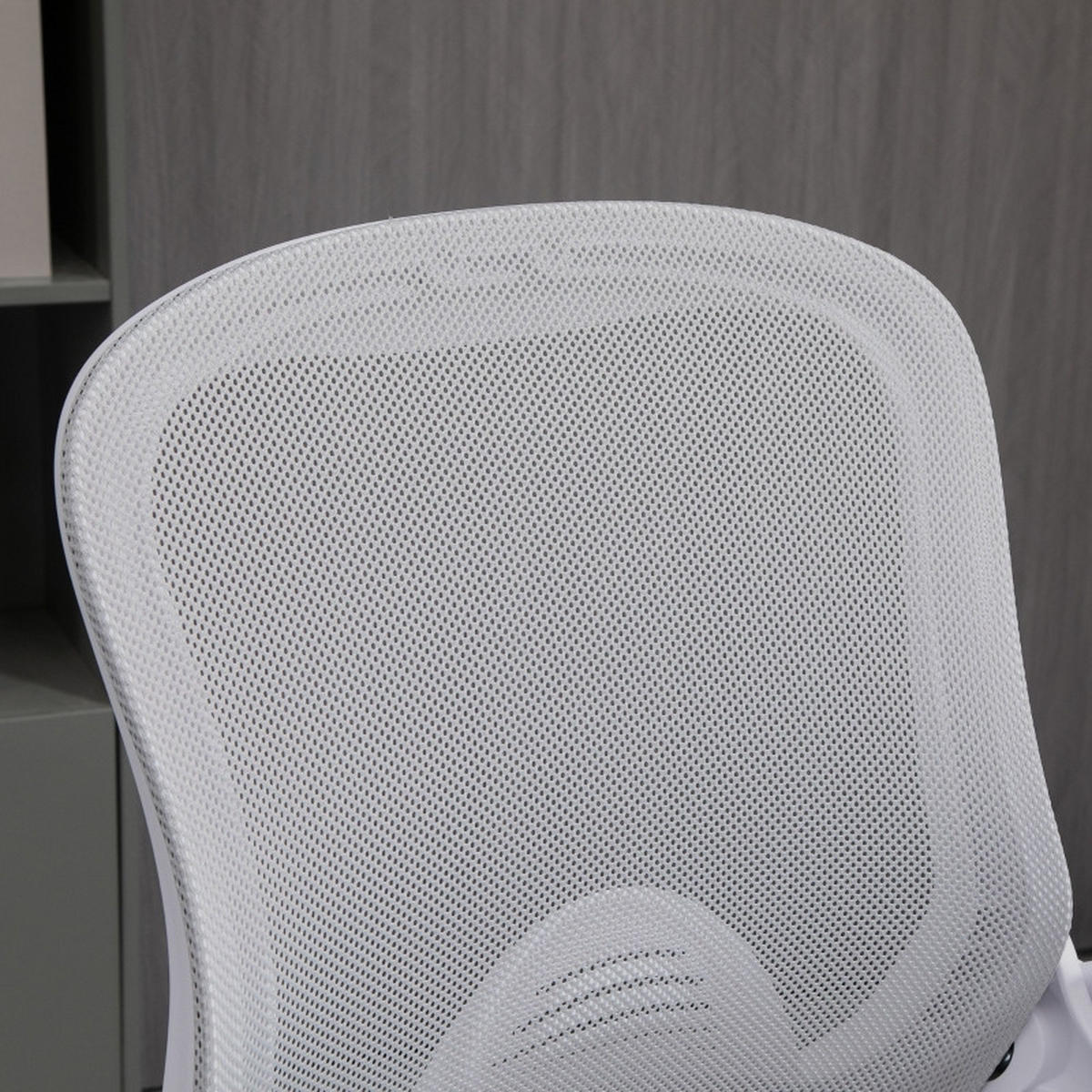 DREHSTÜHLE Netzstoff Fußring Wippfunktion Hellgrau - Grau, Metall (60/126/64cm) - SHOPENTRA