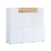 SIDEBOARD Jules Weiß und Holz - Weiß, Holzwerkstoff (147/131/39cm) - Petits-meubles