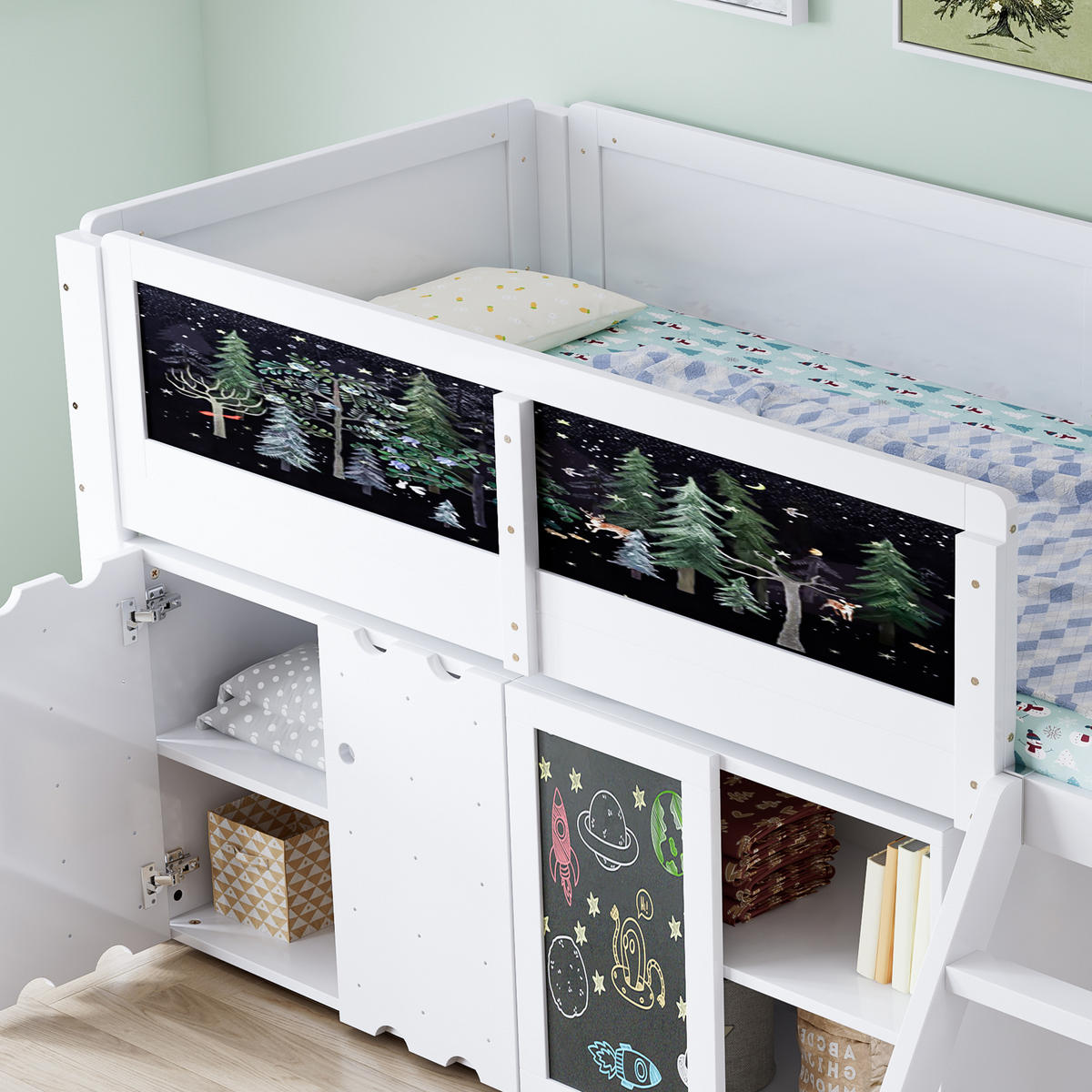 HOCHBETT Kiefer MDF Sperrholz 90/200 cm Weiß - Weiß, Holz/Holzwerkstoff - Raumix