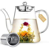 TEEKANNE Glas 1,5 Liter mit Siebaufsatz - Transparent, Glas (21.5/14.5cm)