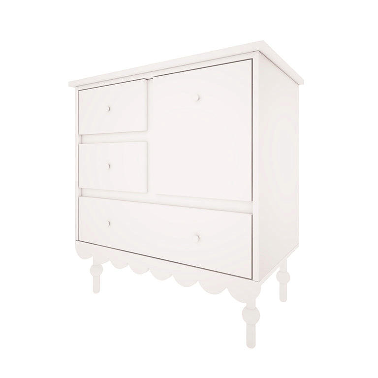 DJEČJA KOMODA Babushka Bijeli - bijela, drvni materijal (84/91/50cm) - Petits-meubles