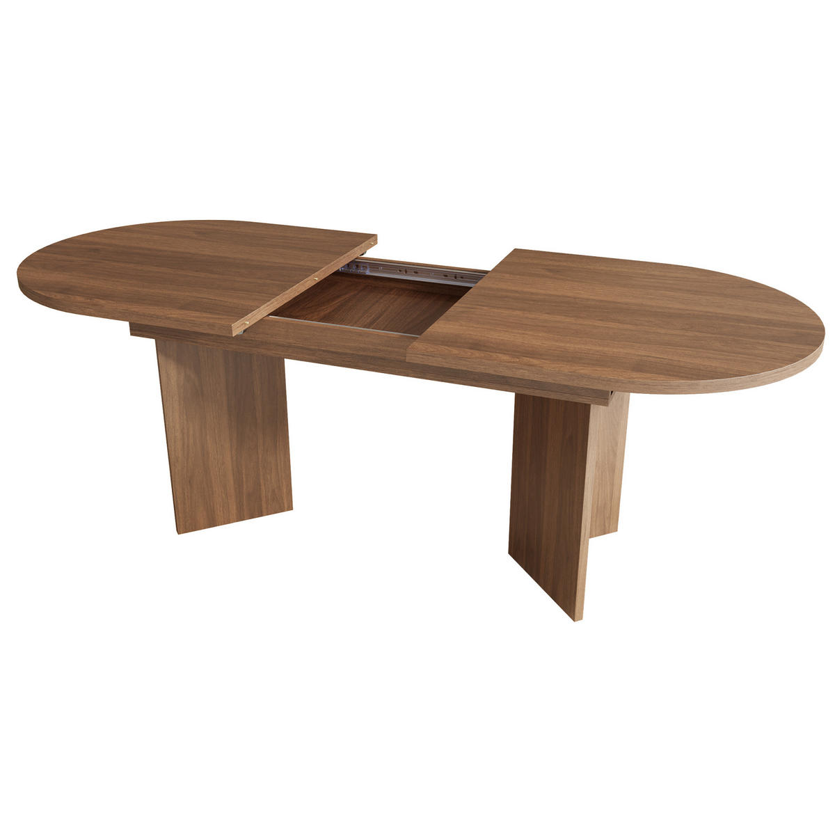 STOL za blagovaonicu 120/160/80 cm, dekor drva orah, na razvlačenje - boje oraha, drvni materijal (160/80/75cm) - BEAOK