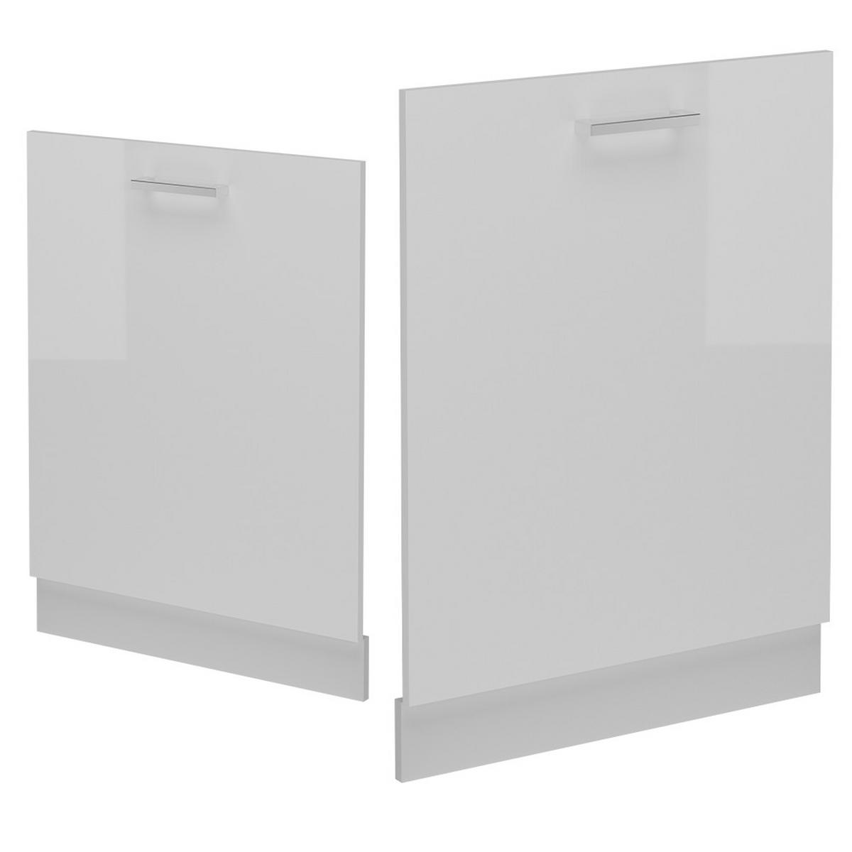 GESCHIRRSPÜLBLENDE R-Line Weiß Hochglanz 60 cm ohne Arbeitsplatte - Weiß Hochglanz/Weiß, Holzwerkstoff (60/81.8/1.6cm) - Vicco