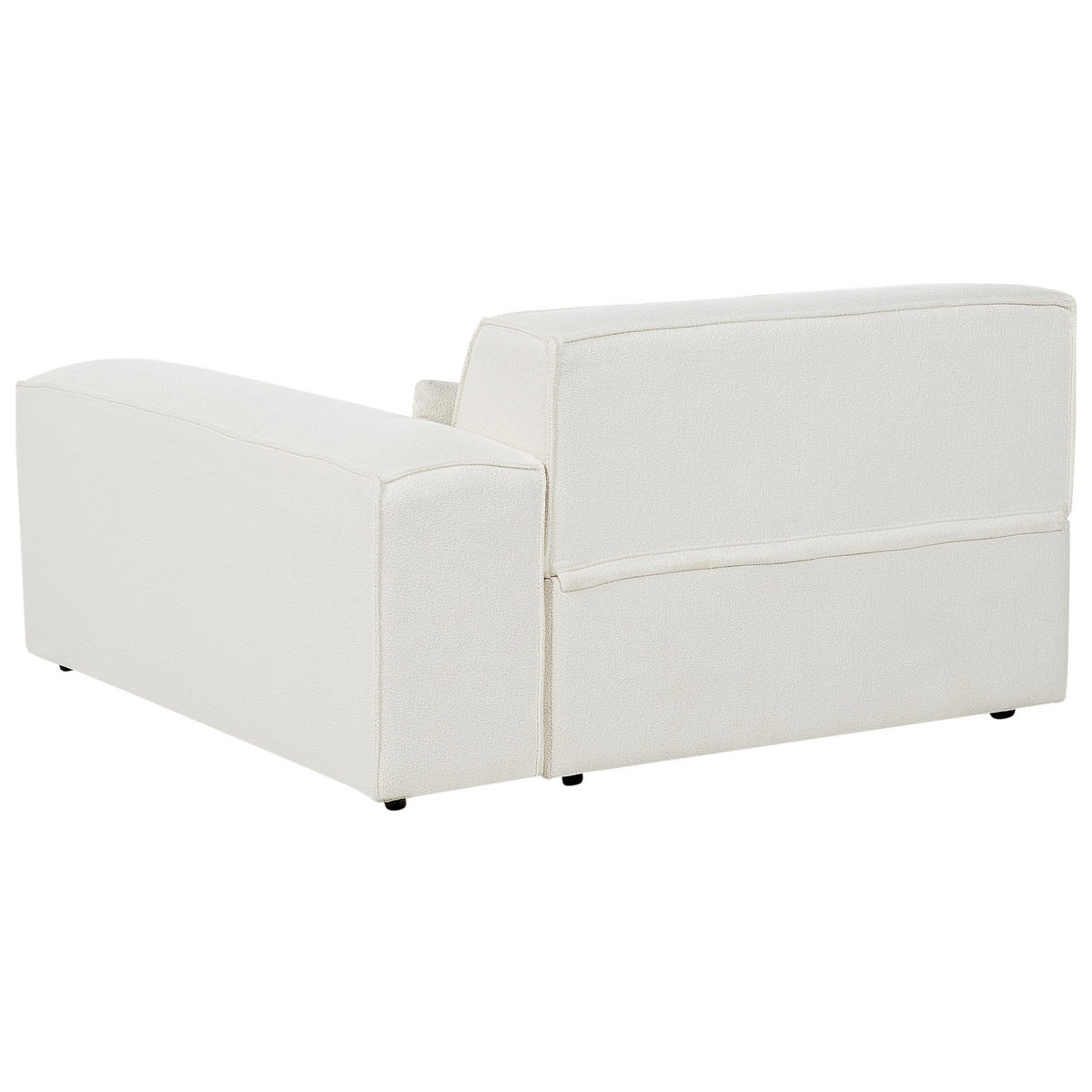 ECKSOFA Modul 3-Sitzer linksseitig Cremeweiß Bouclé Hellnar - Creme, Textil (262/176cm) - Beliani