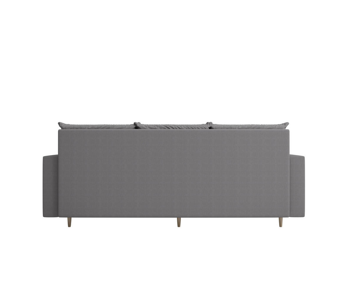 SOFA SKANDI mit Schlaffunktion COSMIC 160 mit Stauraum - Grau, Textil (90/88/232cm) - Bedante