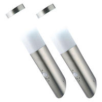 LED WANDLAMPE Edelstahl Silber 2er Set - Silberfarben, Metall (7.6/7.6/41cm) - Globo Lighting