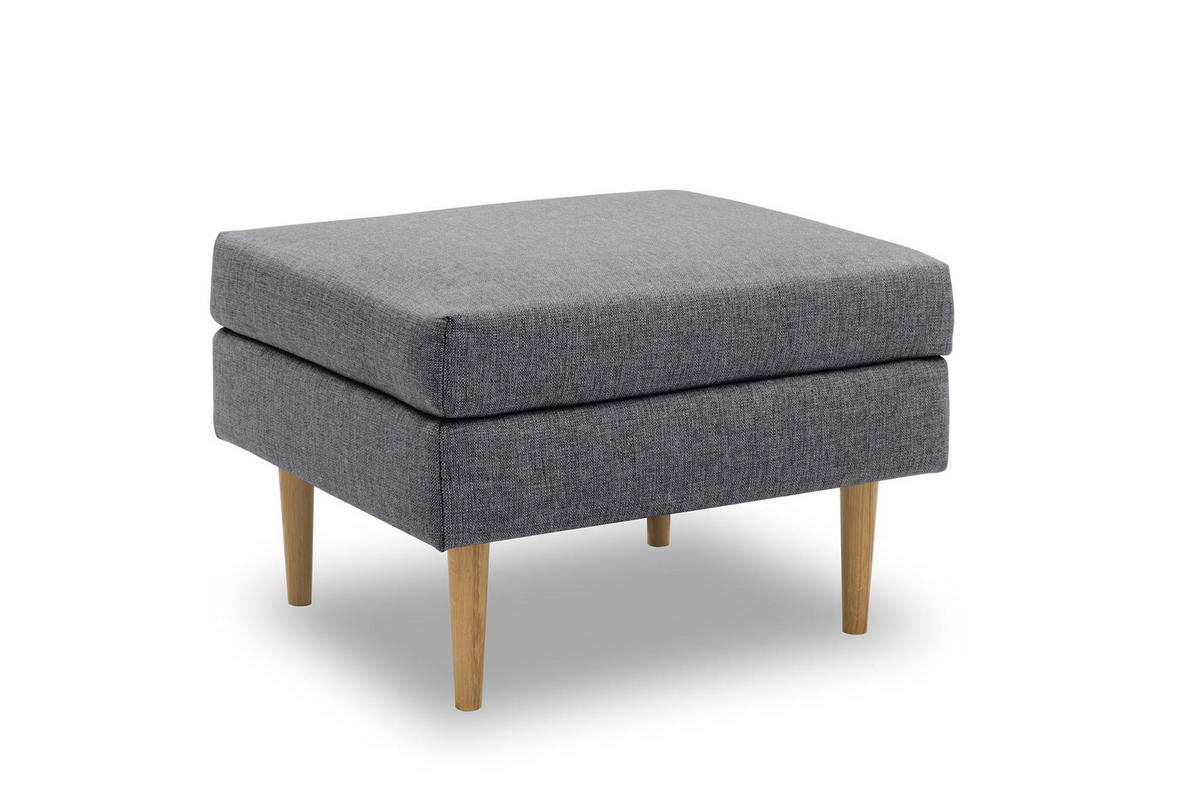 GARTENLOUNGE-HOCKER Braelyn 70x46x60 mit Outdoorbezug in anthrazit - Anthrazit, Kunststoff (70/46/60cm) - 58aufmkessel