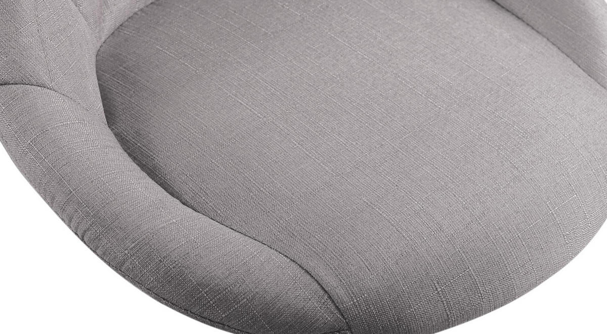 ARBEITSHOCKER Lazius Stoff grau - Grau, Metall (47/82/49cm) - TPFLiving