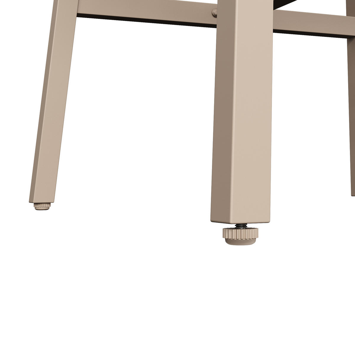 GARTENMÖBEL 238x61x78cm beige aus Eisen und mit Kissen - Beige, Metall - Modfu
