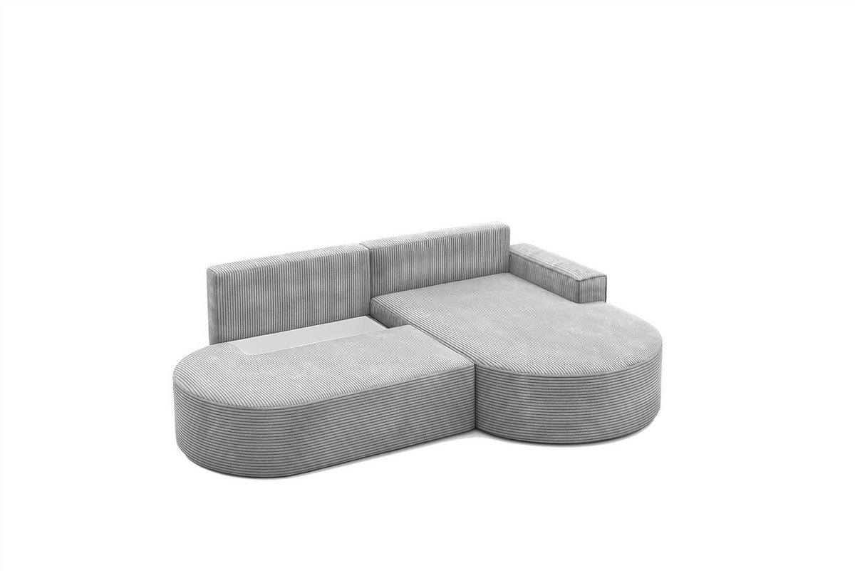 ECKSOFA Girona Mit Schlaffunktion - Hellgrau, Holzwerkstoff/Textil (278/179cm) - Fun Möbel