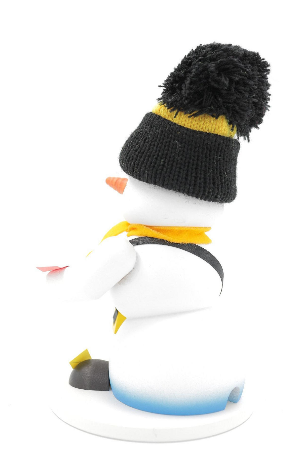 RAUCHFIGUR Schneemann Weiß Postbote 19 cm - Multicolor, Holz (15/19/0.1cm)