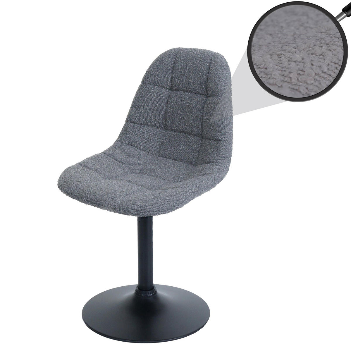 ESSZIMMERSTUHL Grau - Dunkelgrau/Grau, Textil (47/83/43cm) - MCW